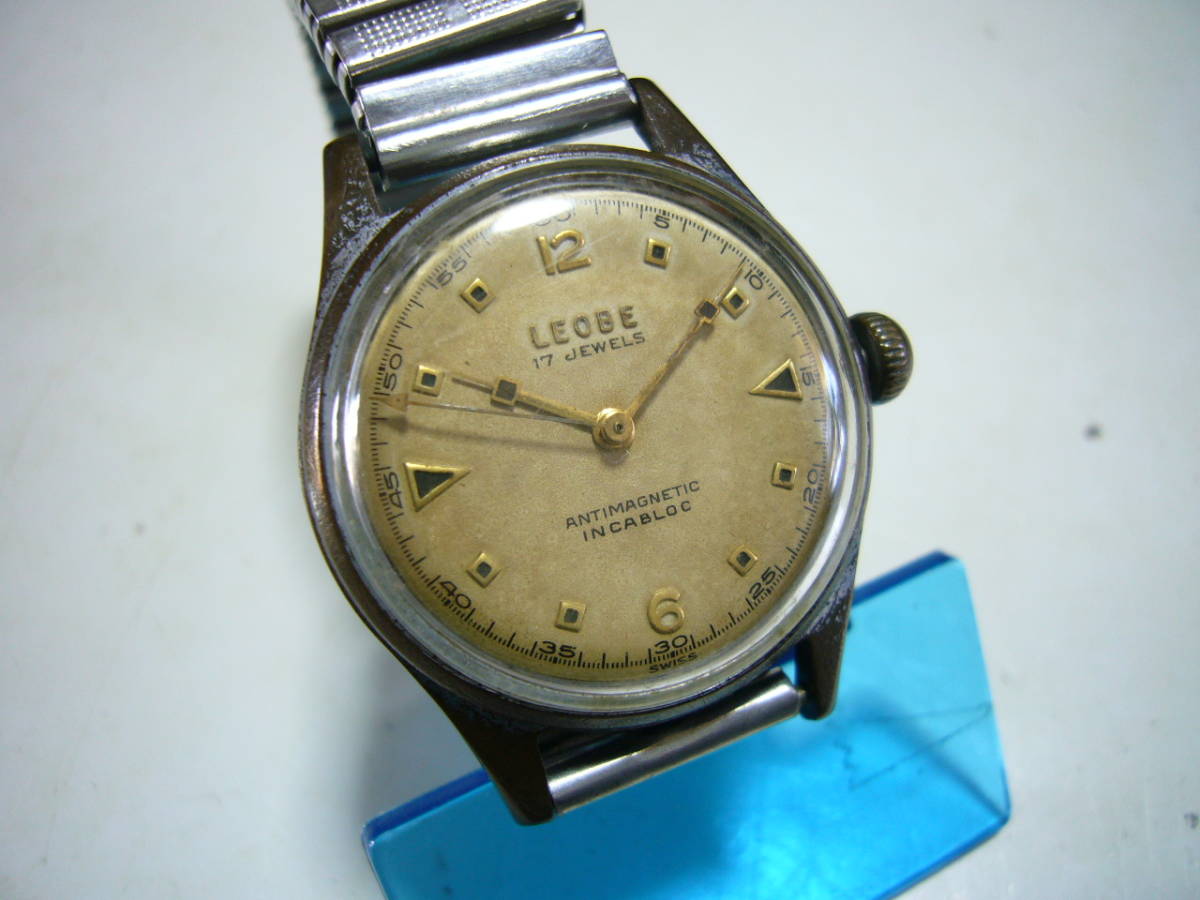 ☆LEOBE 17石 手巻き時計 SWISS 17石 リオべ 訳ありLEOBE SWISS