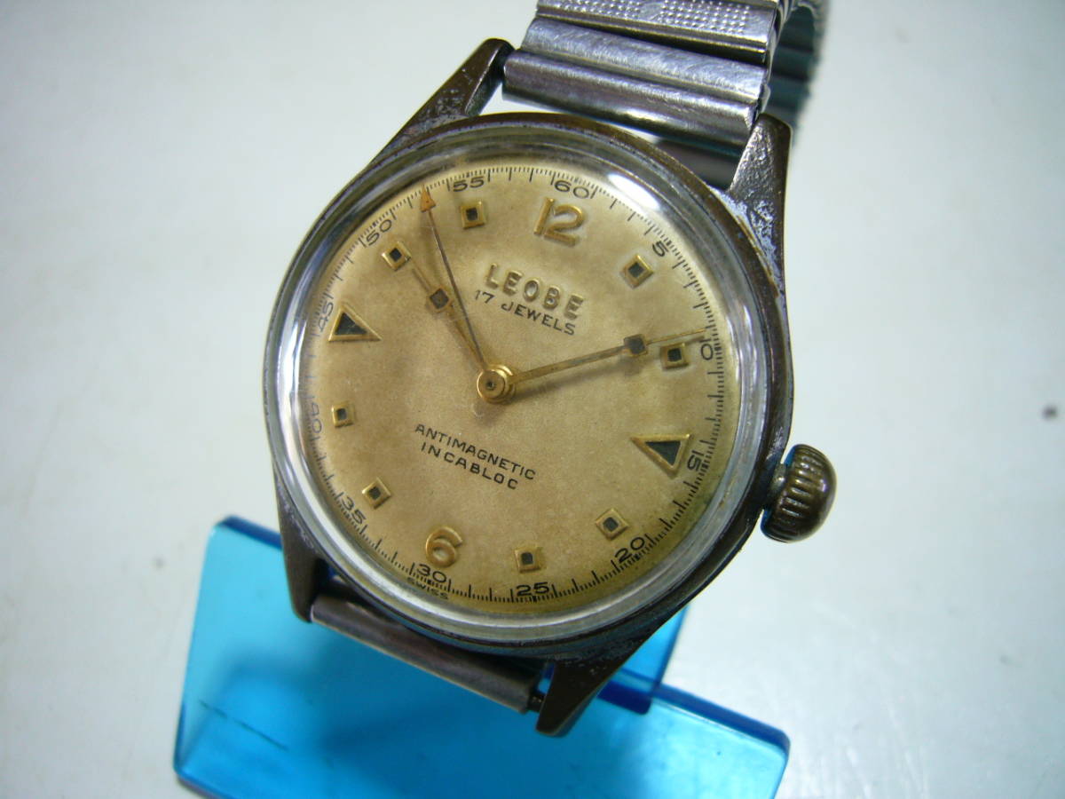 ☆LEOBE 17石 手巻き時計 SWISS 17石 リオべ 訳ありLEOBE SWISS