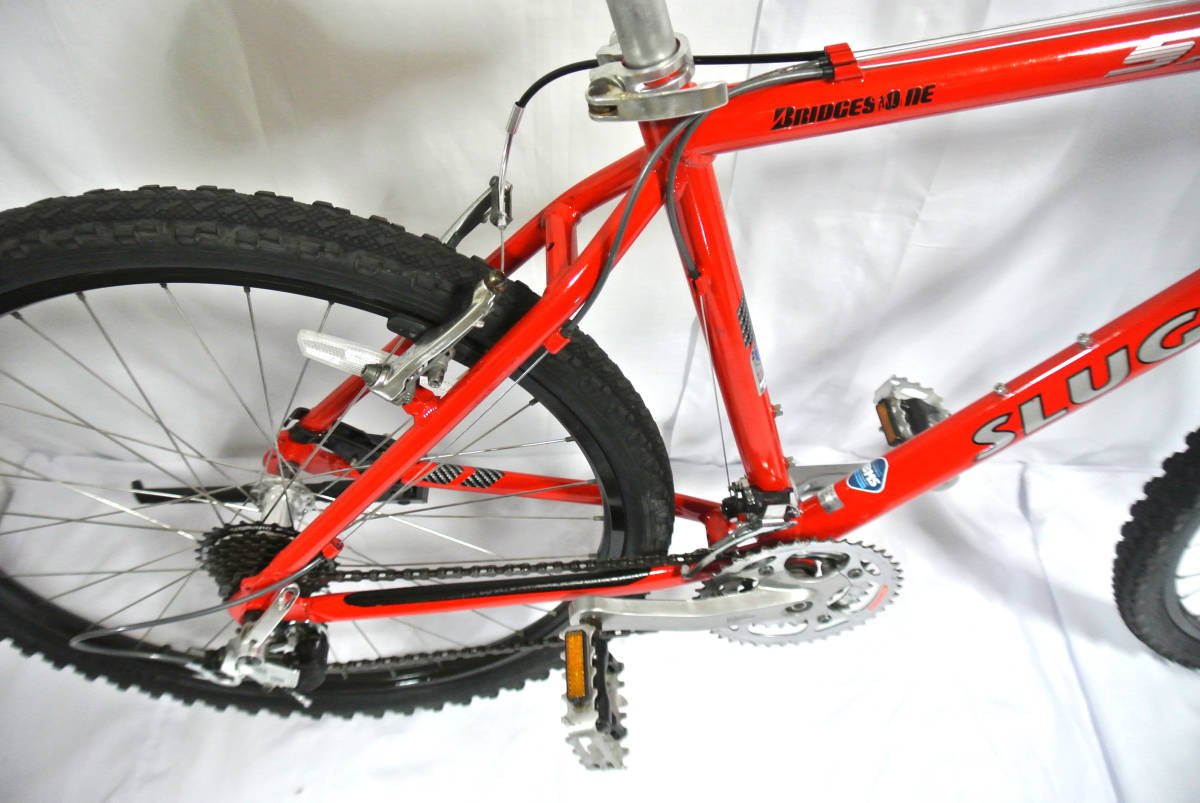 4-074 ☆【BRIDGESTONE】※ SLUGGER SX-500 軽快MTB 21段 26インチ 赤色 