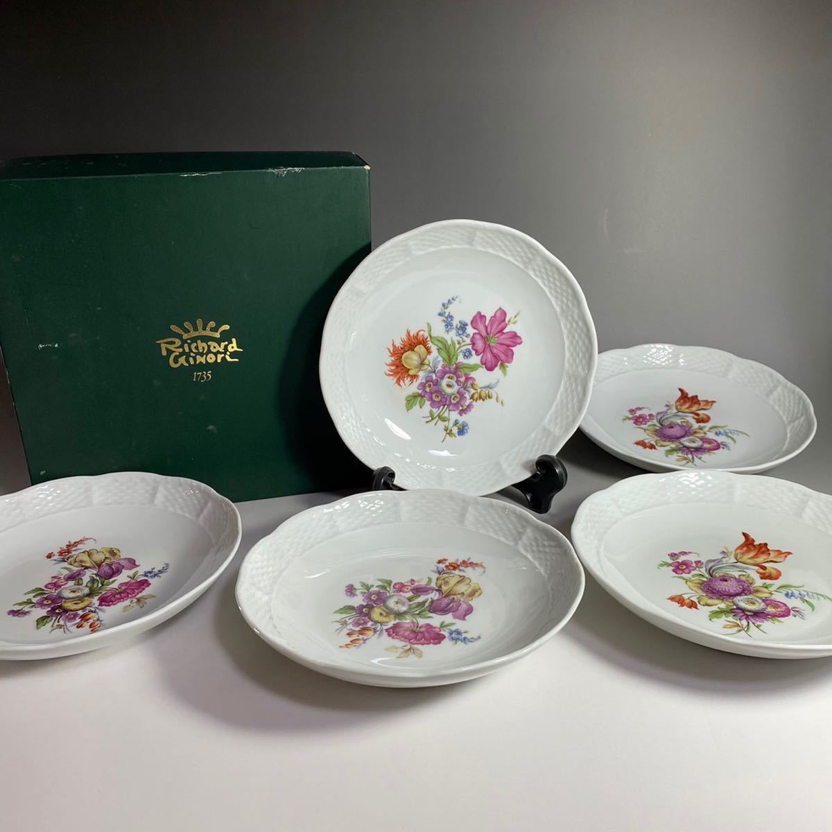【超激得，お買い得】 リチャードジノリ Richardginori 皿 プレート 花柄 19cm ケーキ皿 中皿(リチャードジノリ)｜売買されたオークション情報、yahooの商品情報をアーカイブ公開 - オークファン リチャードジノリ