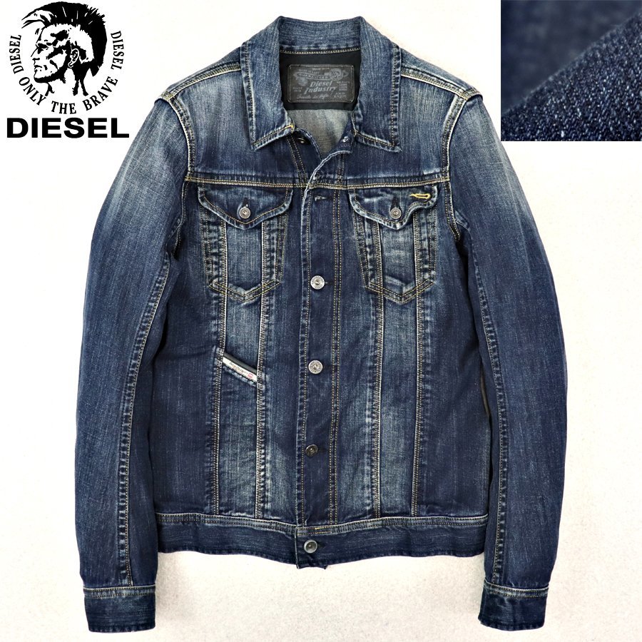数量限定，2026 相場価格￥39 000- 正規品 DIESEL ディーゼル ヴィンテージ加工 デニムジャケット トラッカー インディゴブルー S メンズ(ジャケット、上着)｜売買されたオークション情報、yahooの商品情報をア 男性用