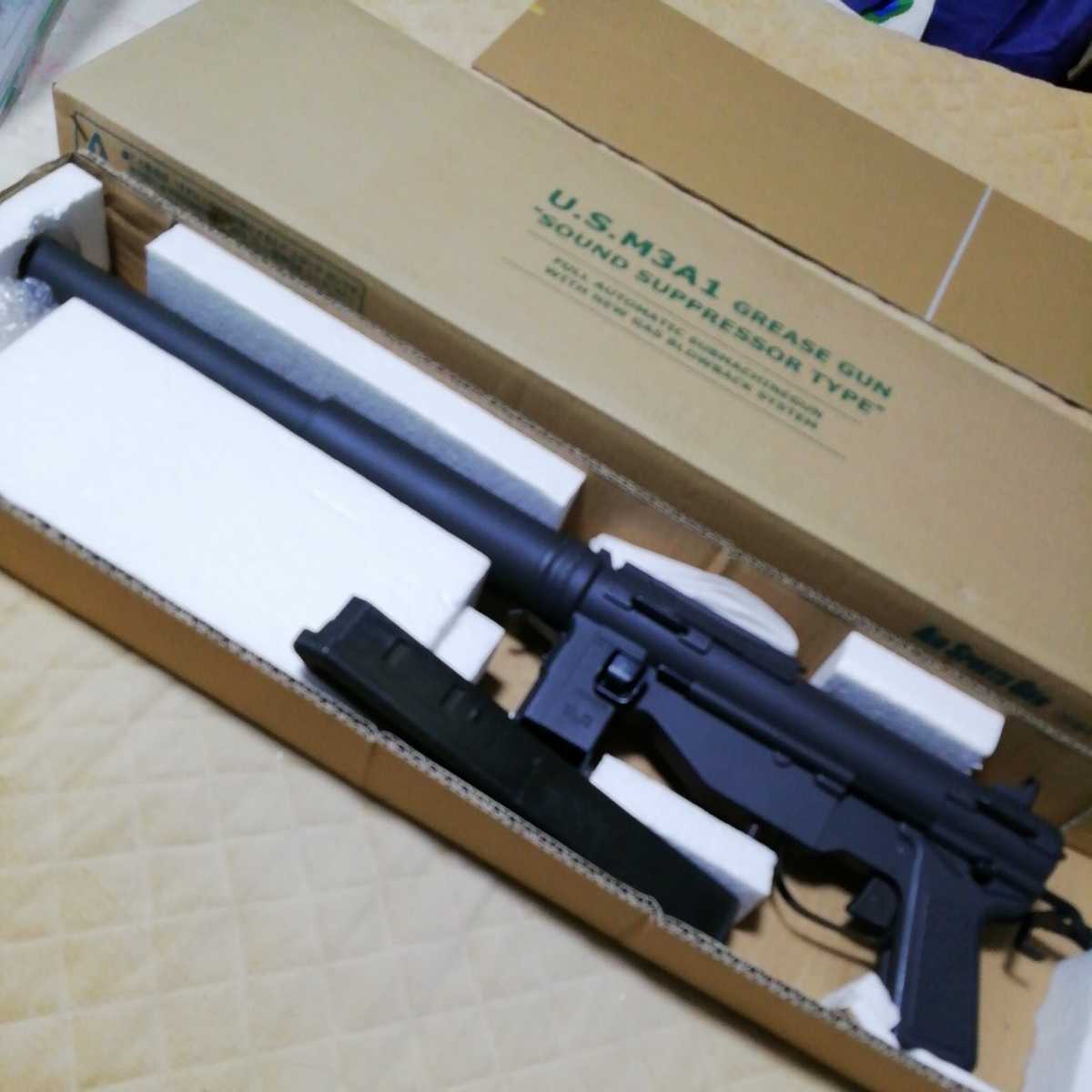 ハドソン M3A1 グリースガン SPGモデルガン ダストカバー マガジン Gas