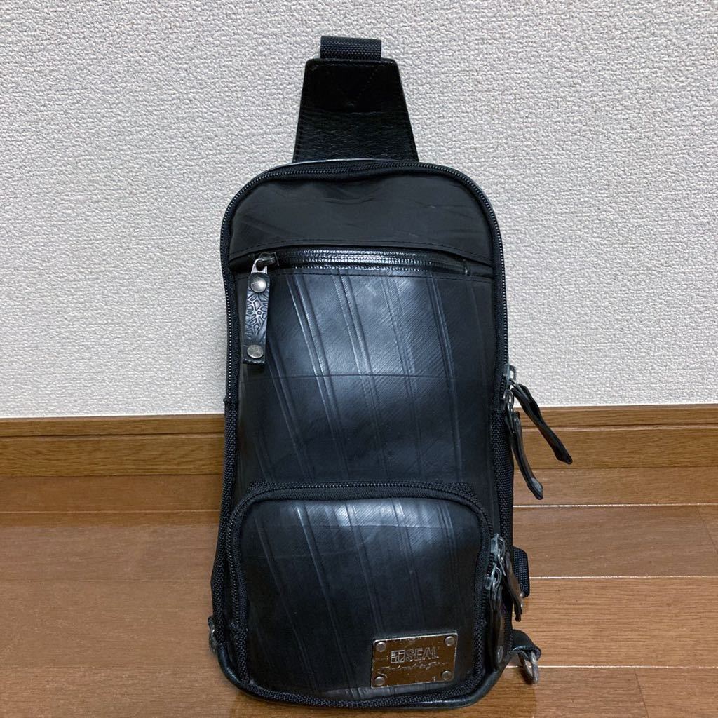 seal ボディバッグ シール 森野帆布 止水 防水 黒 ブラック ショルダー