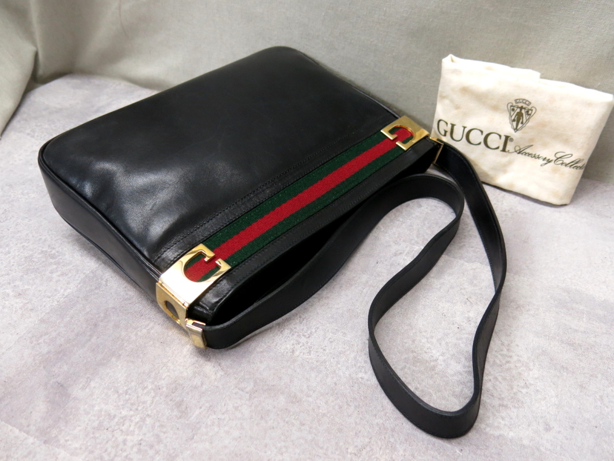 ○超美品○GUCCI オールド グッチ○カーフ レザー 本革○ショルダー 
