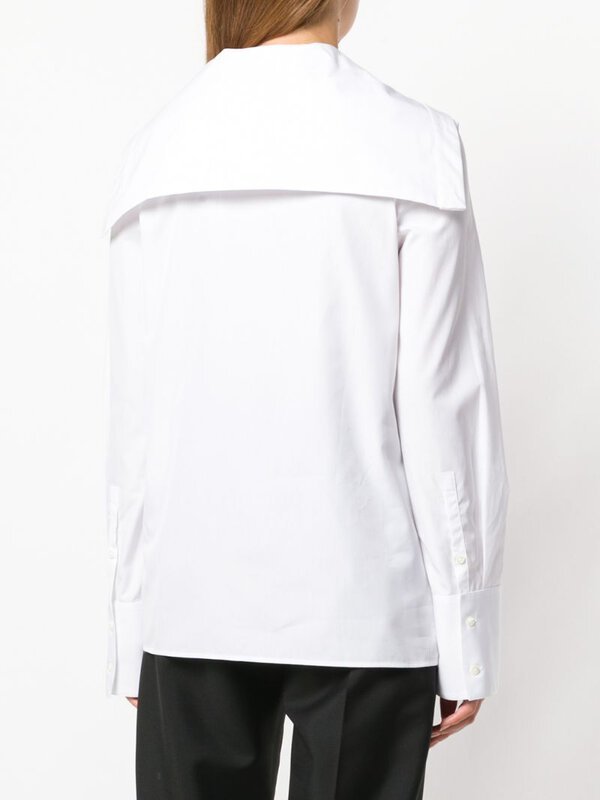 18年製 美品 ☆ ジルサンダー JIL SANDER セーラーカラー ポプリン 