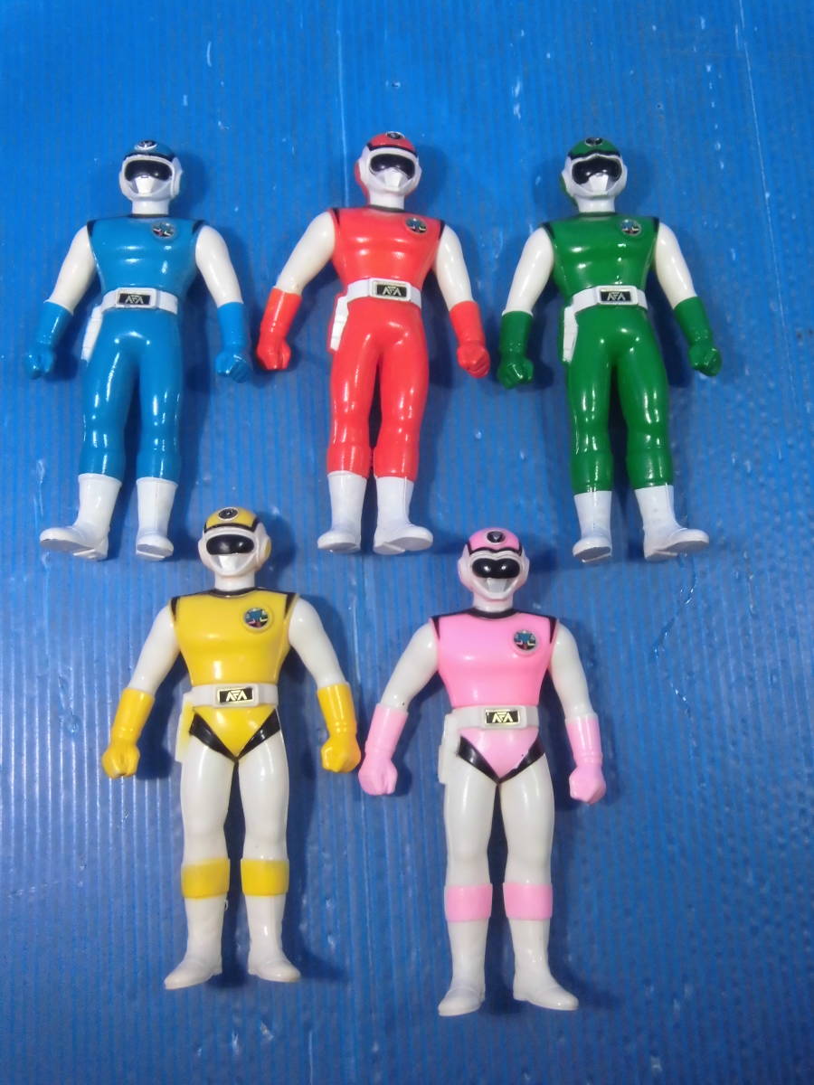 ☆超新星フラッシュマン/フラッシュマンのソフビ5点セット[バンダイ