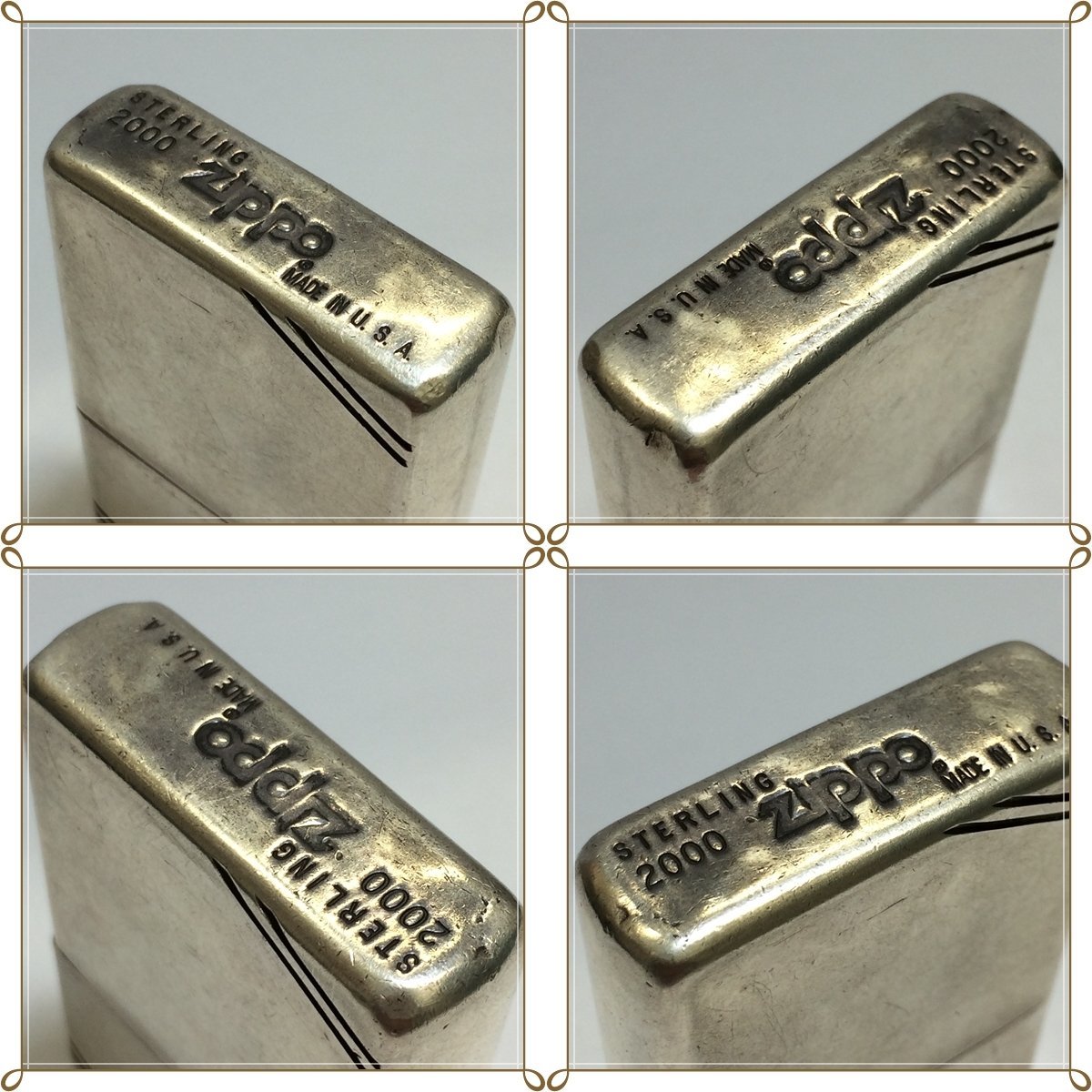 STERLING スターリングシルバー ZIPPO 0 Zippo 2000年製 ジッポー 純銀 