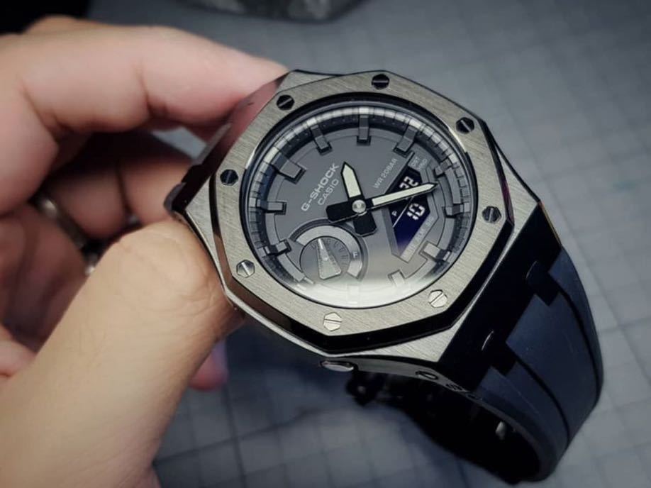 G-SHOCK GA2100 GA2110カスタム ベゼル&ベルトセット 黒＆黒 オール