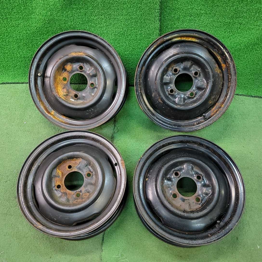 TOPY 12-72/4-74 14&times;4.5J ET:+33 PCD114.3-4H ハブ径；73mm 傷 汚れ 塗装剥がれあり 4本 スチール(純正品)｜売買されたオークション情報、yahooの商品情報をアーカイブ公開 - オークファン 4穴