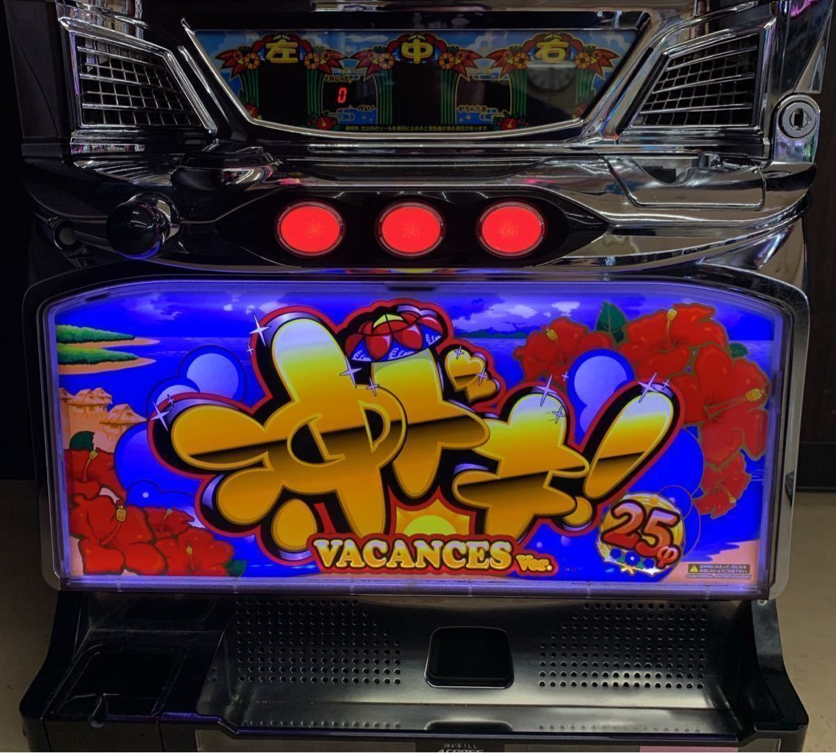 沖ドキLL-25 バカンスパネル アクロス パチスロ実機 コイン不要機付 
