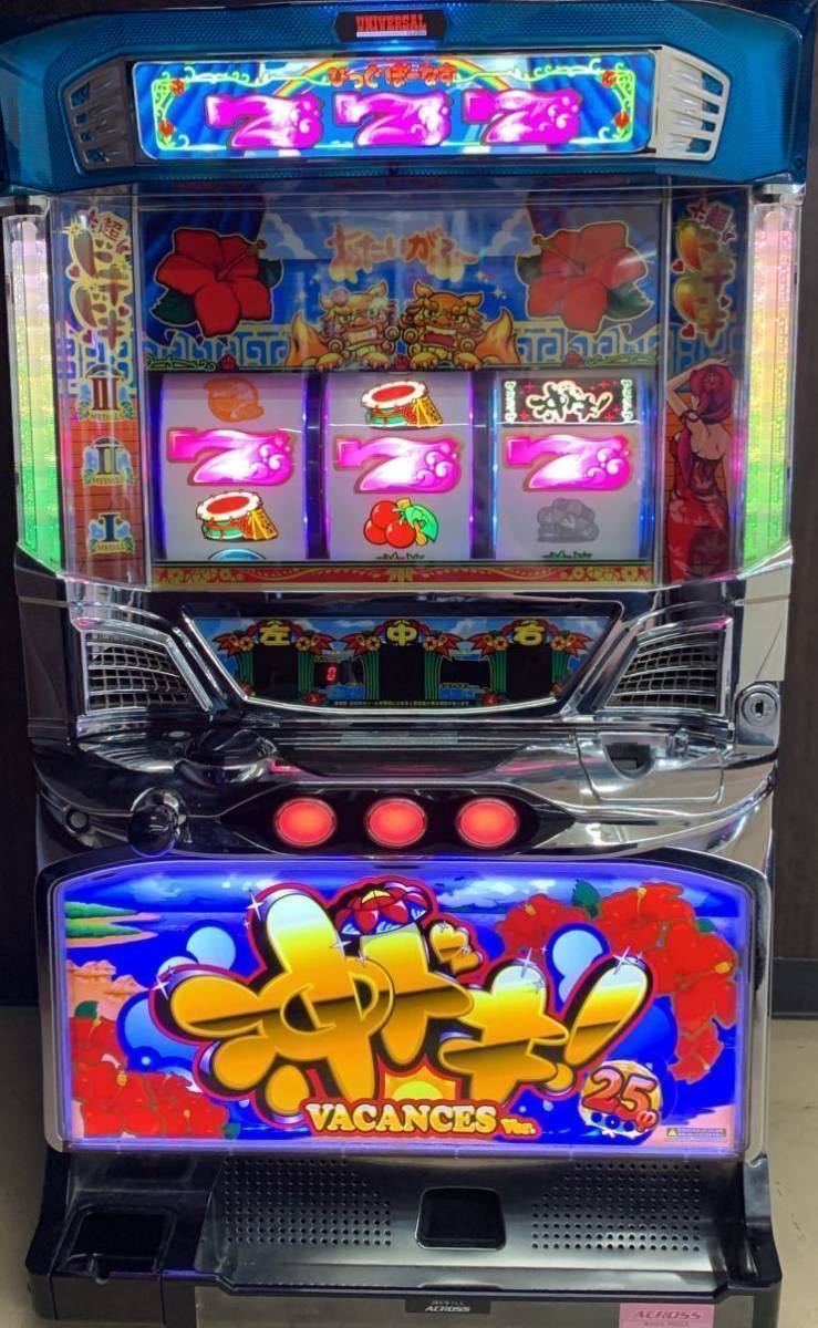 沖ドキLL-25 バカンスパネル アクロス パチスロ実機 コイン不要機付 