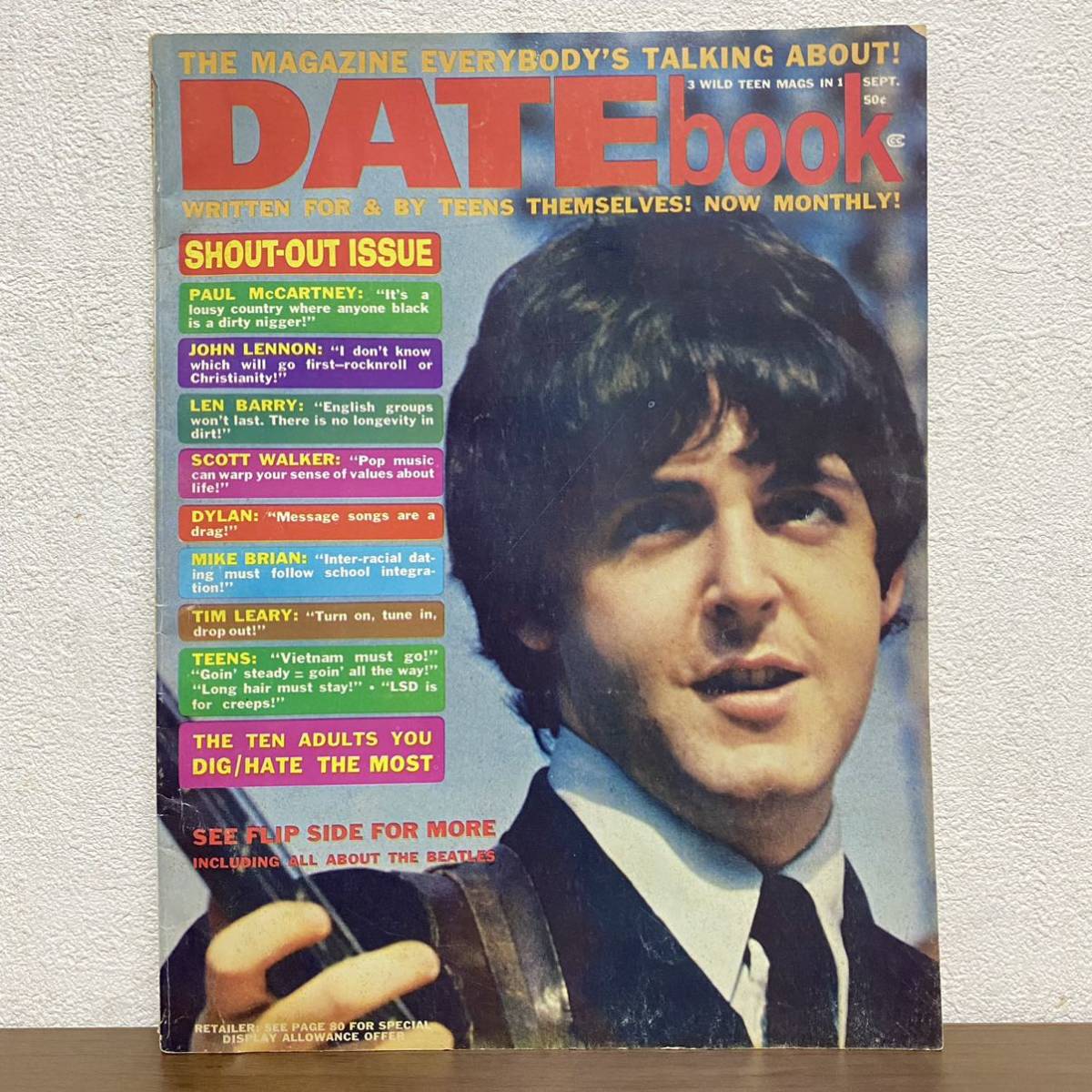 レア！ビートルズ キリスト発言 ジョンレノン 雑誌 date book 1966