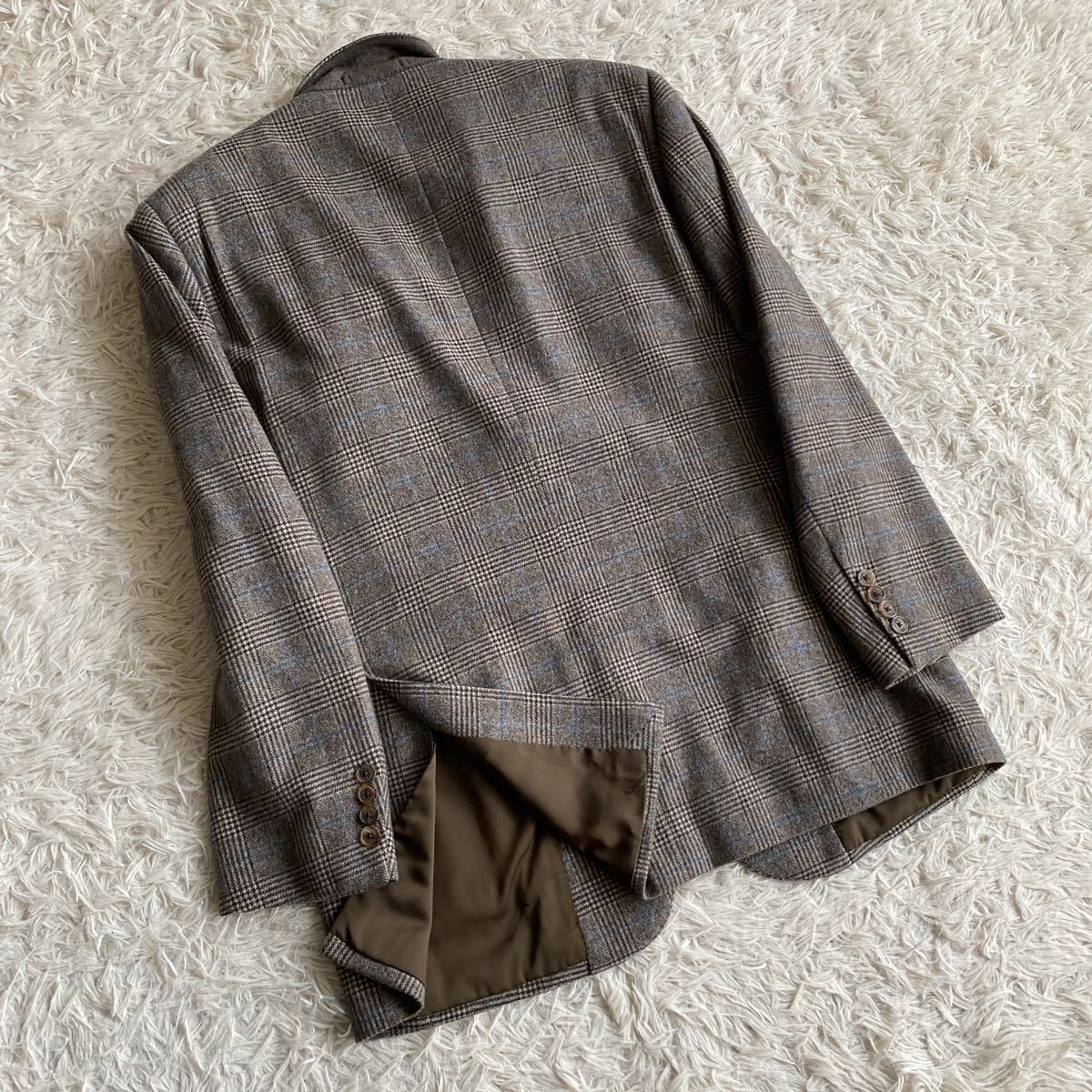 最高級】☆カシミヤ100% Aquascutum アクアスキュータム 釦ロゴ刻印 