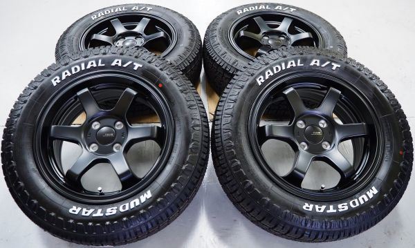 新作】 ゴツゴツ系 カスタムサイズ 15inch 4-100 6.5J+38 MB マッド 