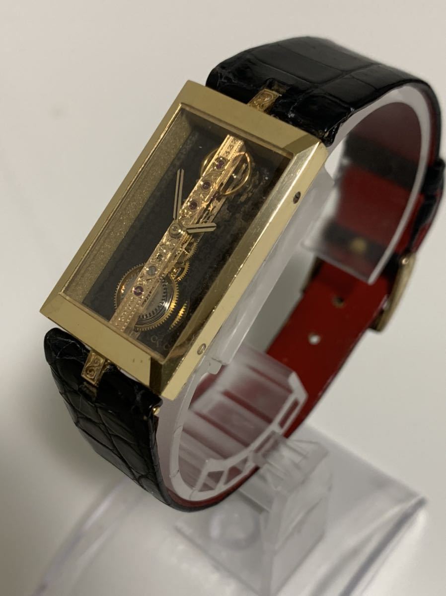 CORUM コルム　ゴールデンブリッジ　手巻き　レディース腕時計　18K 純正ベルト　木箱付き　総重量約38g