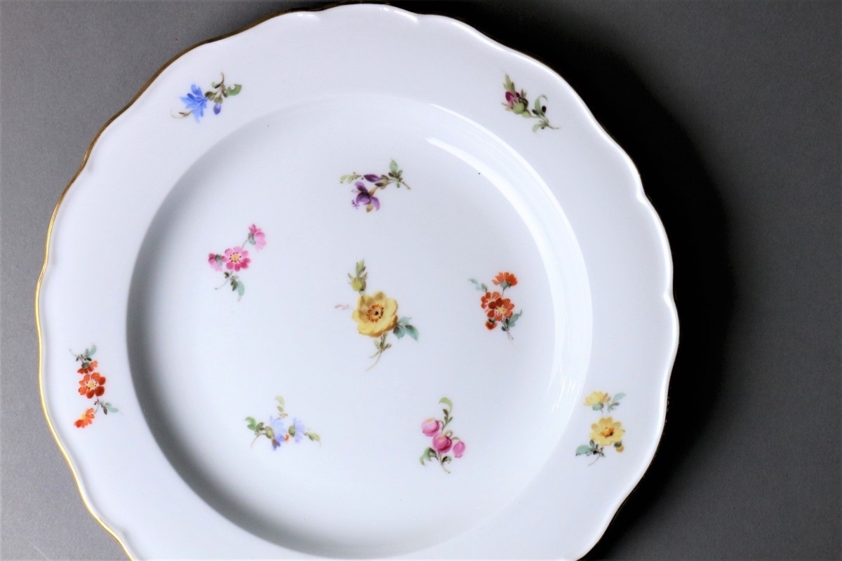 マイセン 小花散らし デザートプレート 20.5cm / Meissen ケーキ マイセン 小花散らし デザートプレート 20.5cm / Meissen ケーキ