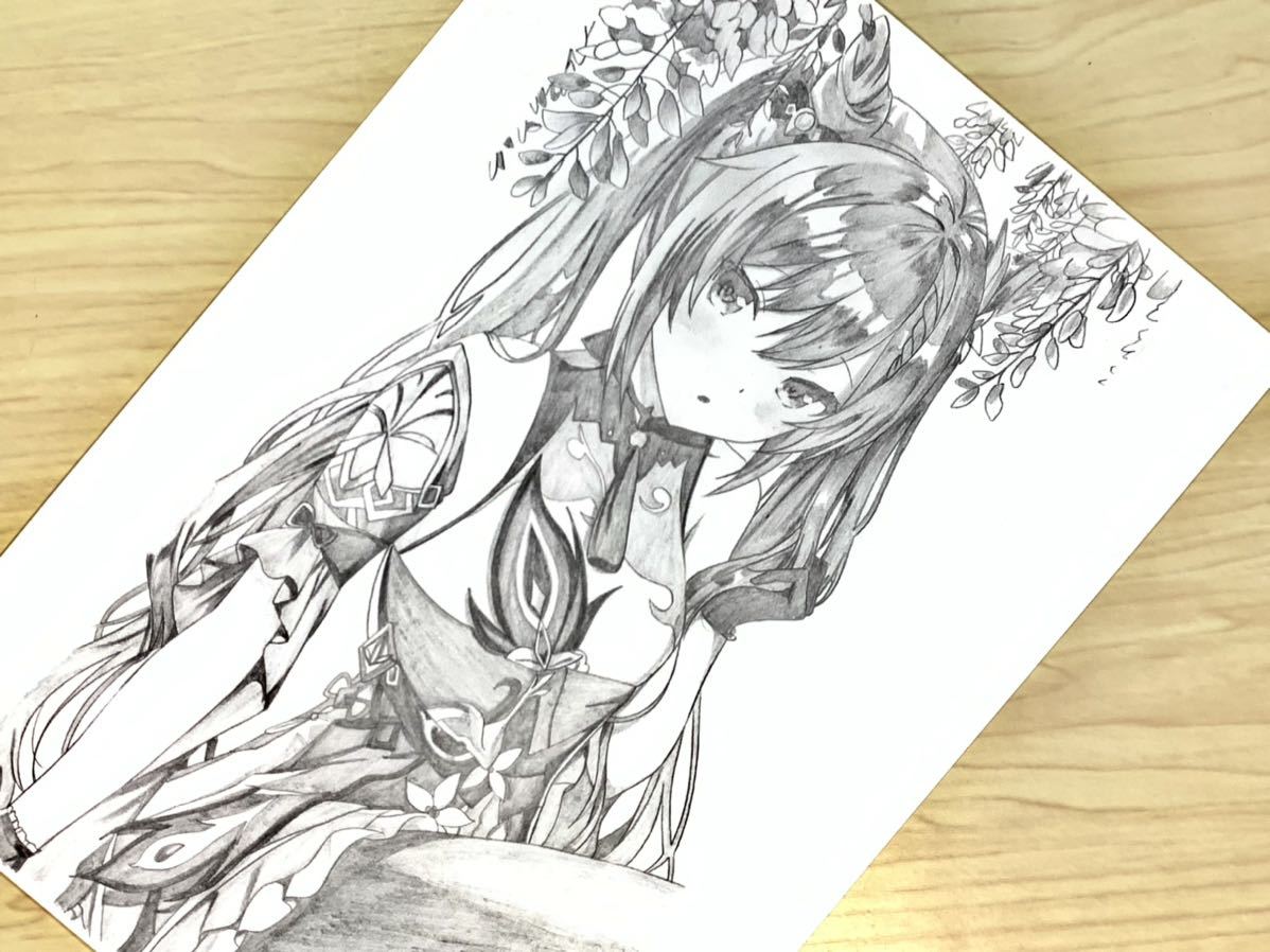 手描きイラスト 原神 刻晴