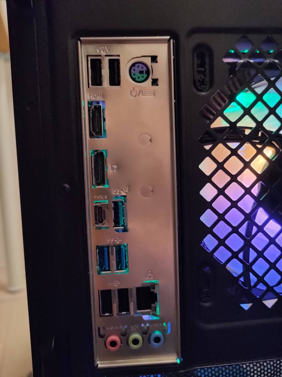 訳あり 快適 光る自作デスクトップパソコン Core i7 10700 RGBメモリ