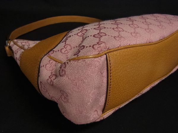 1円 □美品□ GUCCI グッチ 113012 002122 GGキャンバス×レザー  