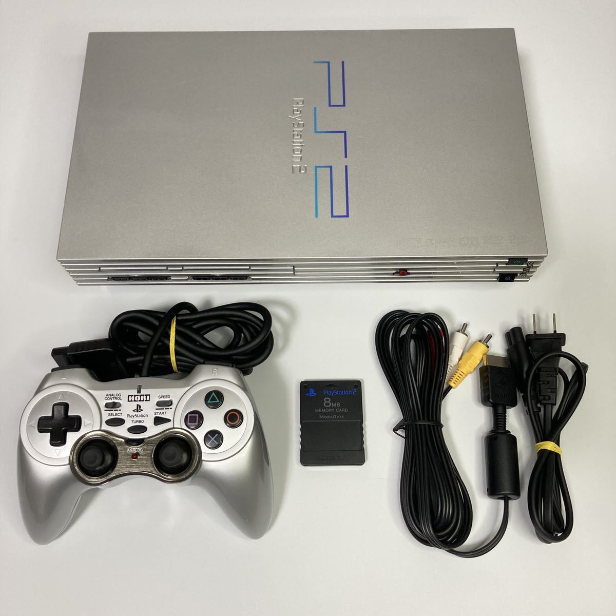 シルバー PS2 本体セット プレステ2 PlayStation2 SCPH 0 SCPH-39000 サテンシルバー ★動作確認済み★ silver 希少カラー SCPH-50000 おまけ付 動作確認済 SCE、年末年始商戦に向けて薄型PS2の新カラー「サテン・シルバー」を