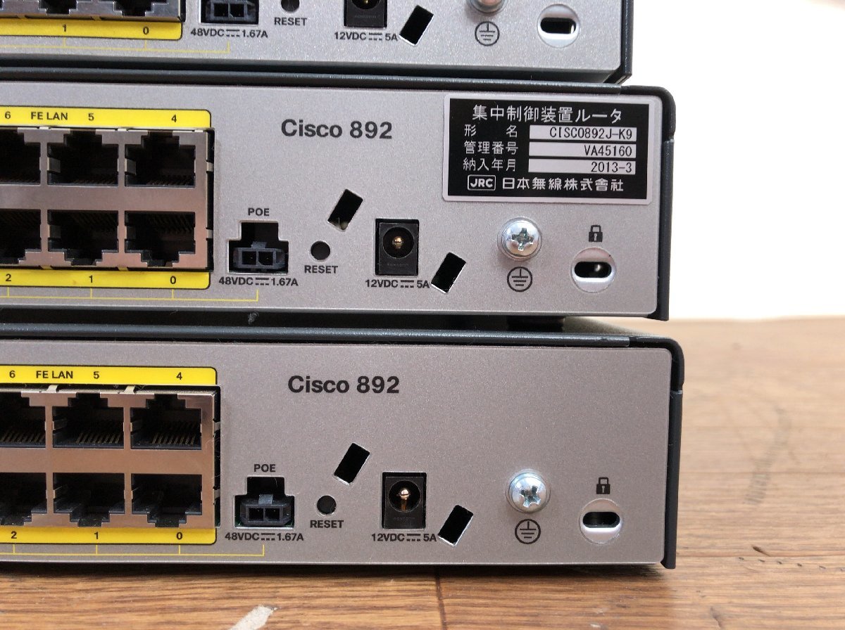 Cisco 892J 有線LANルーター 2台セット CCNA、CCNP）2台セット