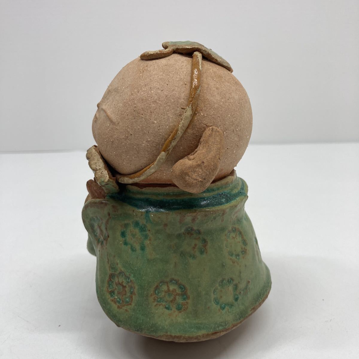 お地蔵様 山本潯陽作 陶器製 笑顔の置物 置物 潯陽窯 有田焼 美術
