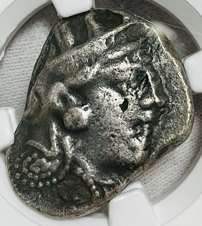 古代ギリシャ テトラドラクマ ふくろう 銀貨】NGC VF《紀元前393-294年