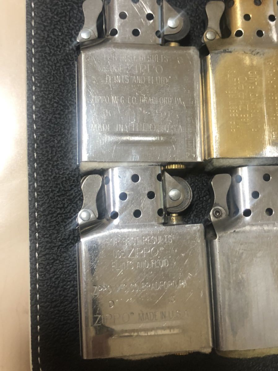 ZIPPOジッポー中古インサイドユニット7個セット ヴィンテージ ゴールド 