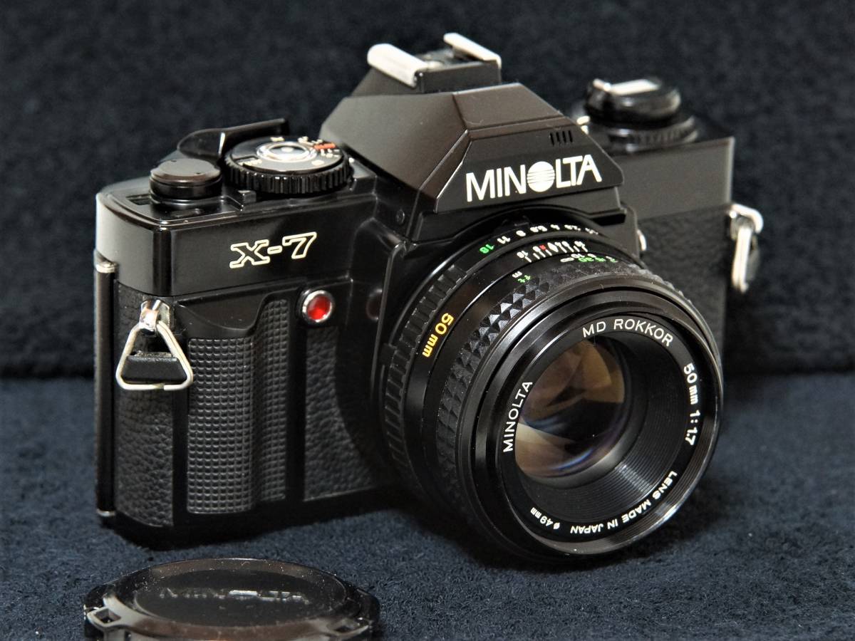 MINOLTA X-7 MD ROKKOR 50mmF1.7標準レンズセット【動作確認済】 当