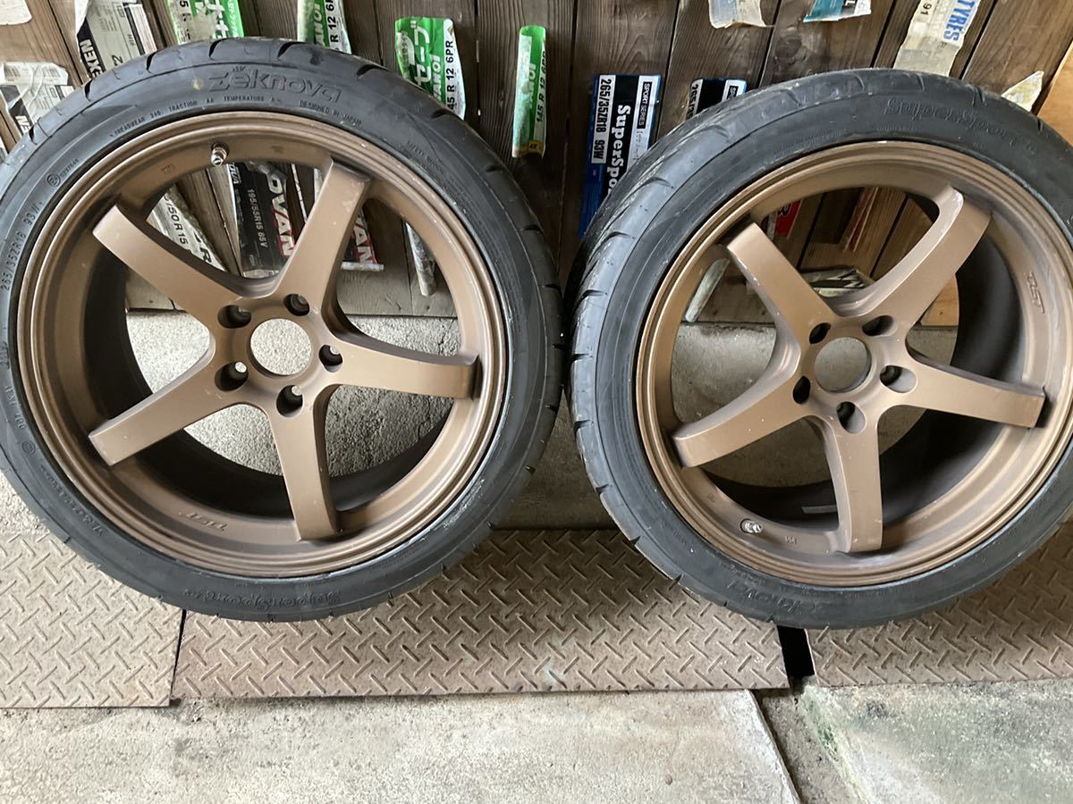 18インチ N637D ゼスティノ 9.5j ＋12 5-114.3 中古溝無しタイヤ