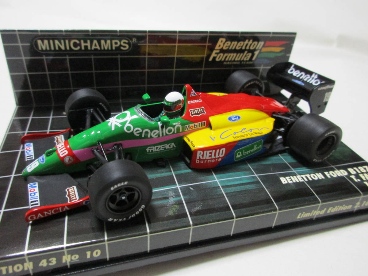 絶版 ミニチャンプス 1/43 ベネトン フォード B187 ファビ 1987 絶版！ミニチャンプス！】1/43 ベネトンB187【超レア？？テオファビ