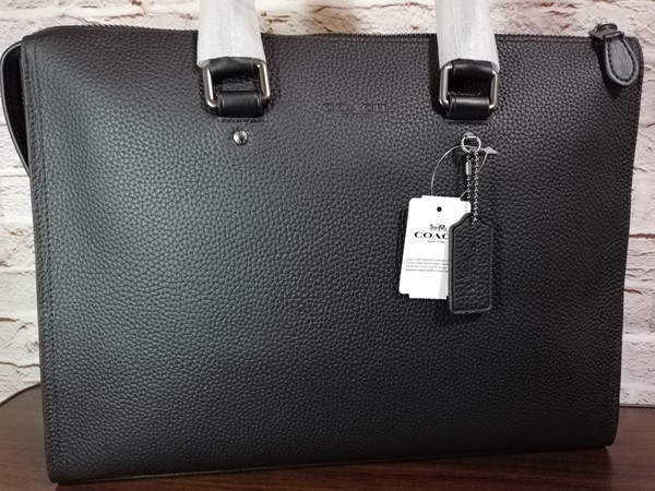 1円 コーチ 【最高級】 2way ブリーフケース レキシントン 本革