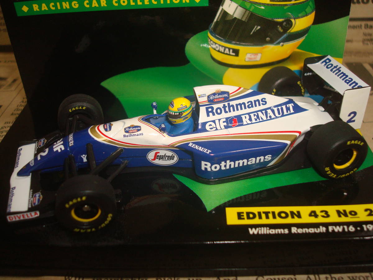 ウィリアムズ FW16 ルノー 1994年 A.セナ ミニチャンプス 1/43 タバコ 
