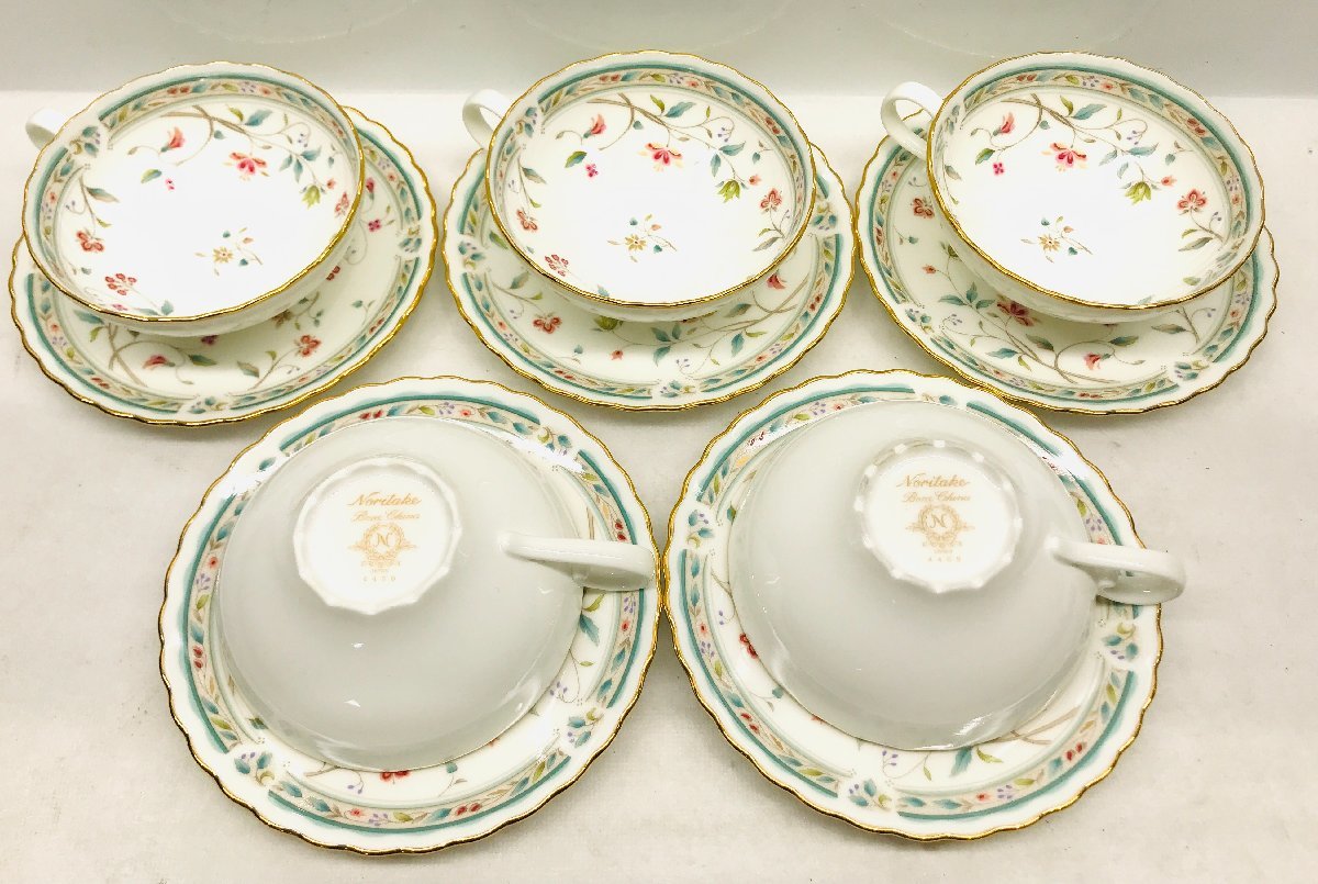 最新作，お得 Noritake ノリタケ カップ & ソーサー セット コーヒー ティー 兼用 花更紗 5客(ノリタケ)｜売買されたオークション情報、yahooの商品情報をアーカイブ公開 - オークファン ノリタケ