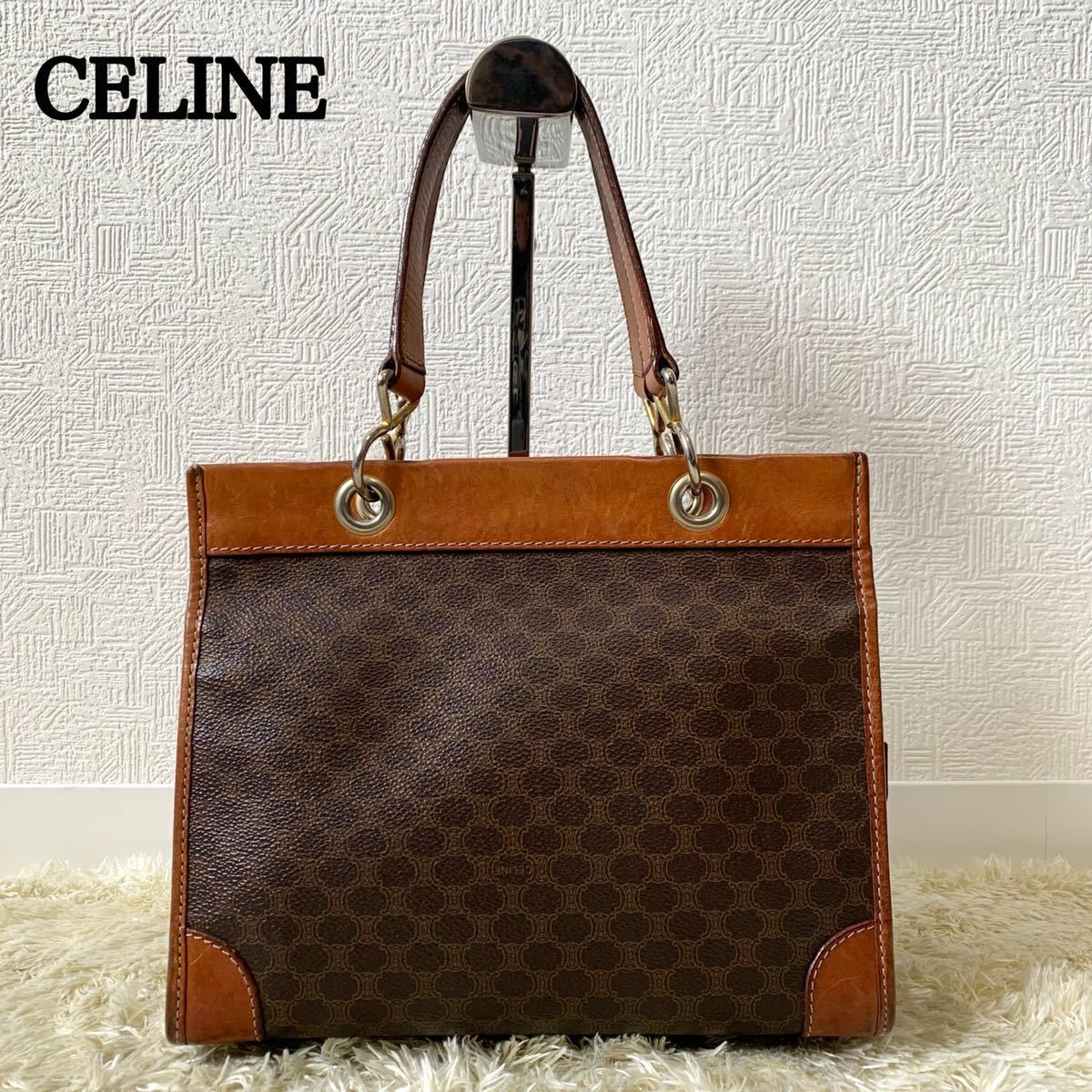 CELINE マカダム柄 巾着 ショルダーバッグ オールドセリーヌ 通販