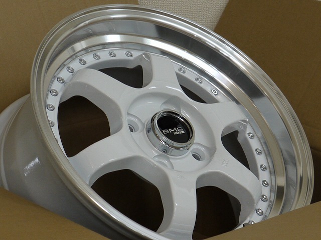 送料無料 15インチ 6.5J ＋40 4穴 PCD100 ホワイト ホイール4本セット 