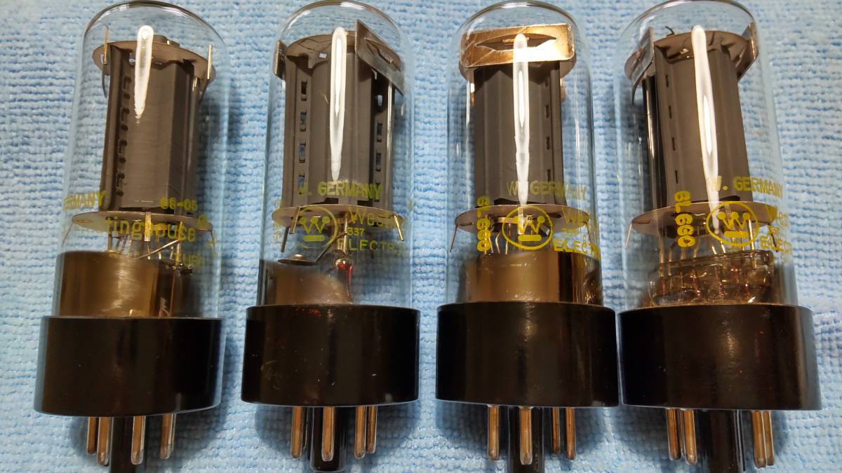 英国製 6L6GC 真空管 4本 Westinghouse アンプ オーディオ用 オーディオ機器 英国製 6L6GC 真空管 4本 Westinghouse アンプ
