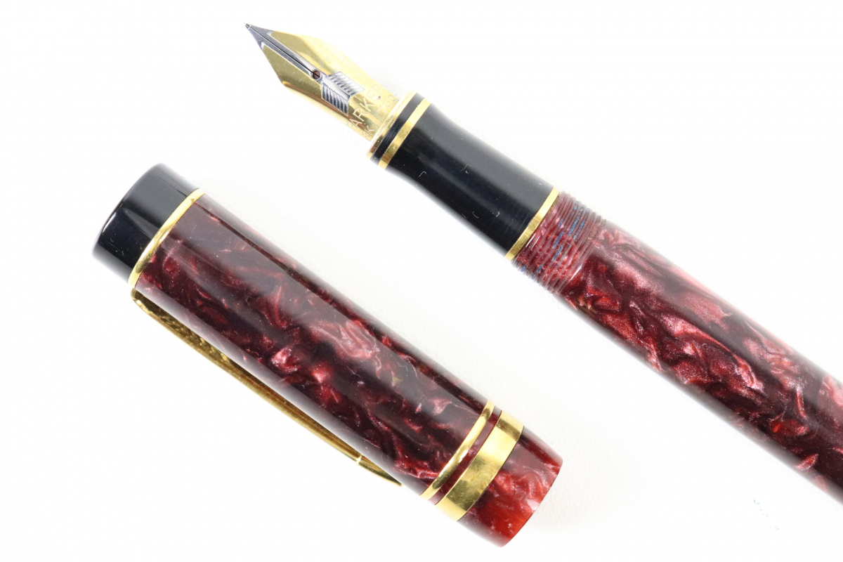 18K 750】PARKER パーカー 万年筆 DUOFOLD デュオフォールド マーブル