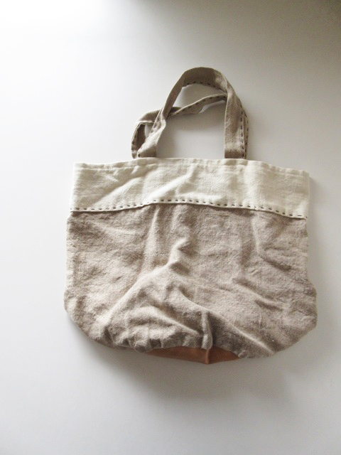 R & D.M.Co- / オールドマンズテーラー キャンバスリネンビッグトートバッグ NATURAL×OFF * ショルダー バッグ ハンドバッグ