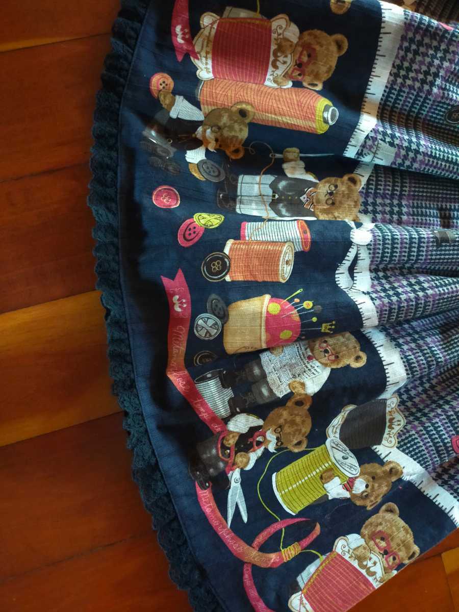 メタモルフォーゼ/裁縫クマさんスカート*ウエスト総ゴム(Lサイズ  