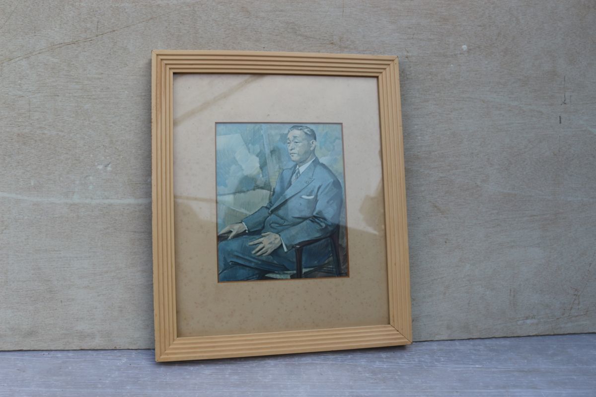 小磯良平、【野ばら】、希少な限定額装用画集画、新品高級額 額装付