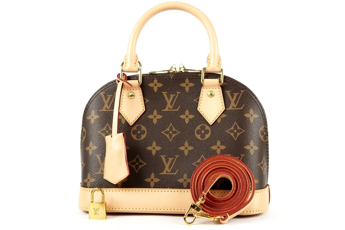 【超美品】LOUIS VUITTON ヴィトン アルマBB モノグラム 2WAYショルダー ハンドバッグ ブラウン系【LH75】