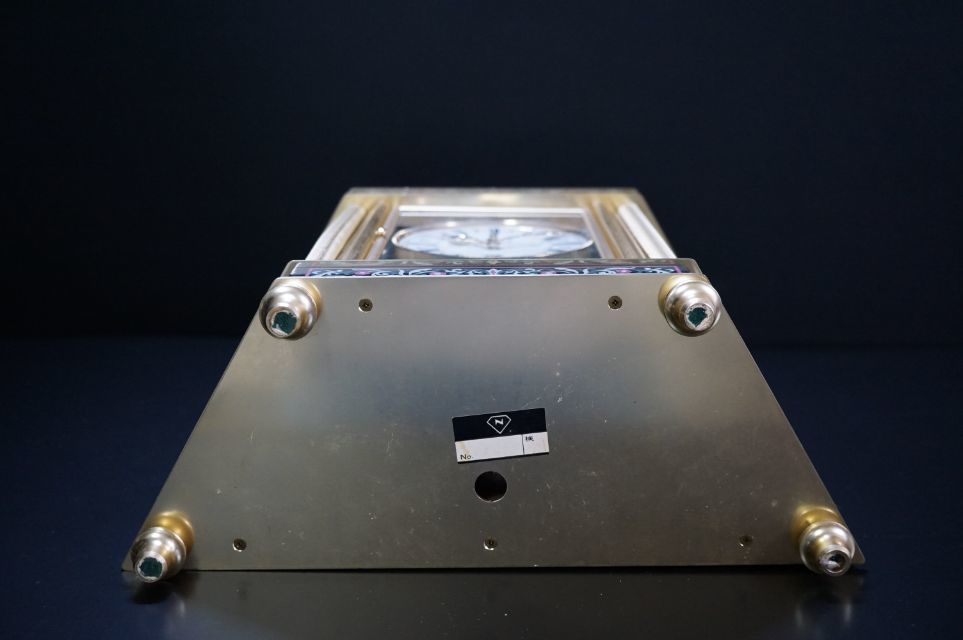 c90 アンティーク Nマーク 日本美術時計 振り子 ゼンマイ式 宮殿 四面