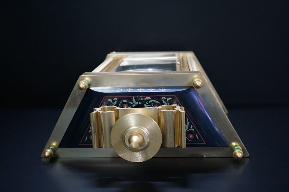 c90 アンティーク Nマーク 日本美術時計 振り子 ゼンマイ式 宮殿 四面