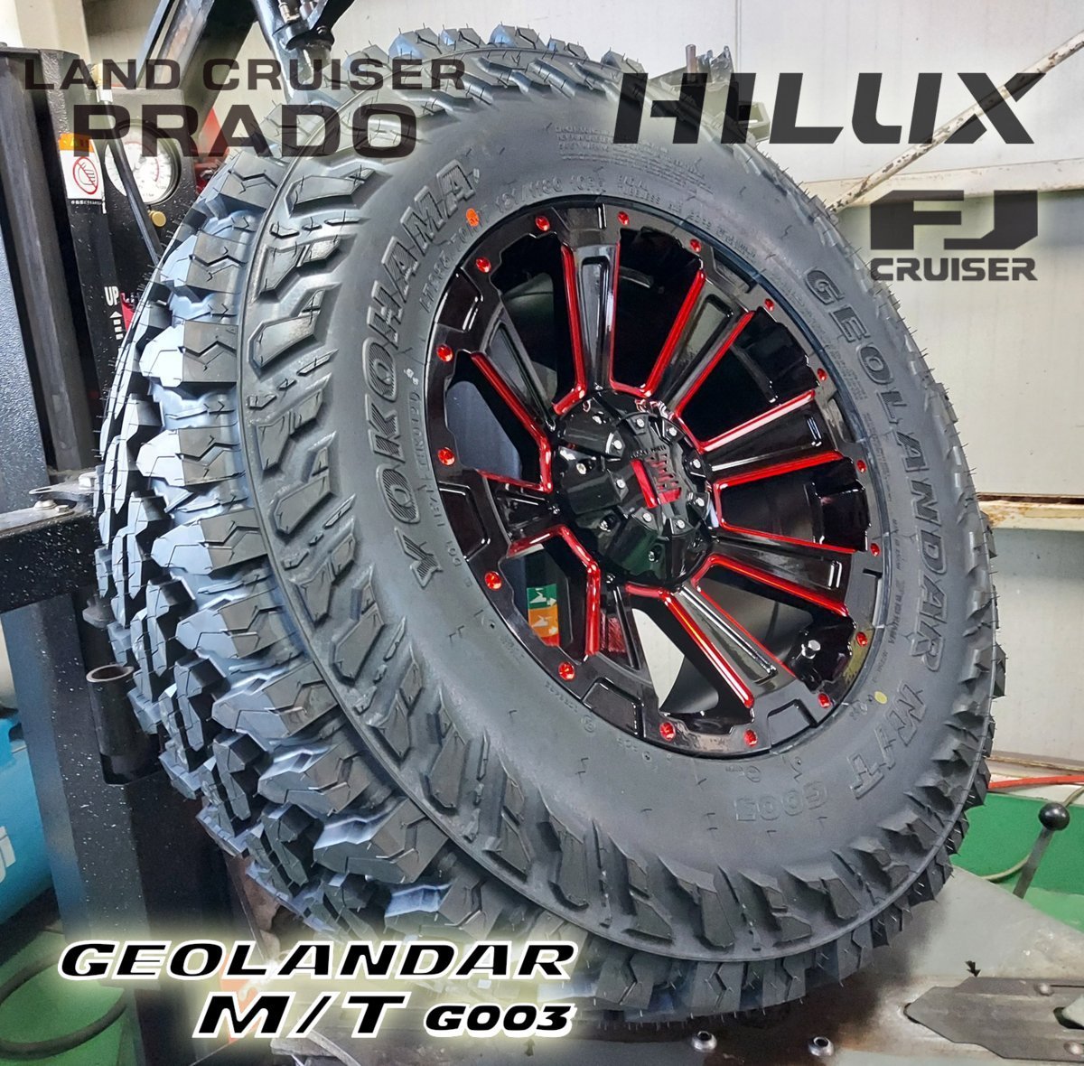 ジオランダーMT 265/70r17 トヨタハイラックス純正17インチホイール