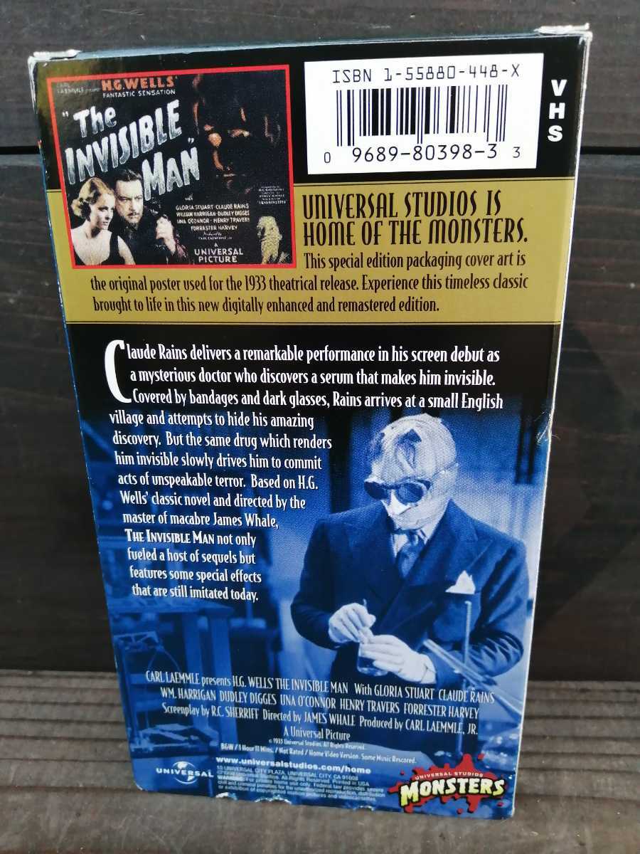 海外版99年インビジブルマン透明人間invisiblemanユニバーサル映画 ビデオテープ映画 ホラー 売買されたオークション情報 Yahooの商品情報をアーカイブ公開 オークファン Aucfan Com