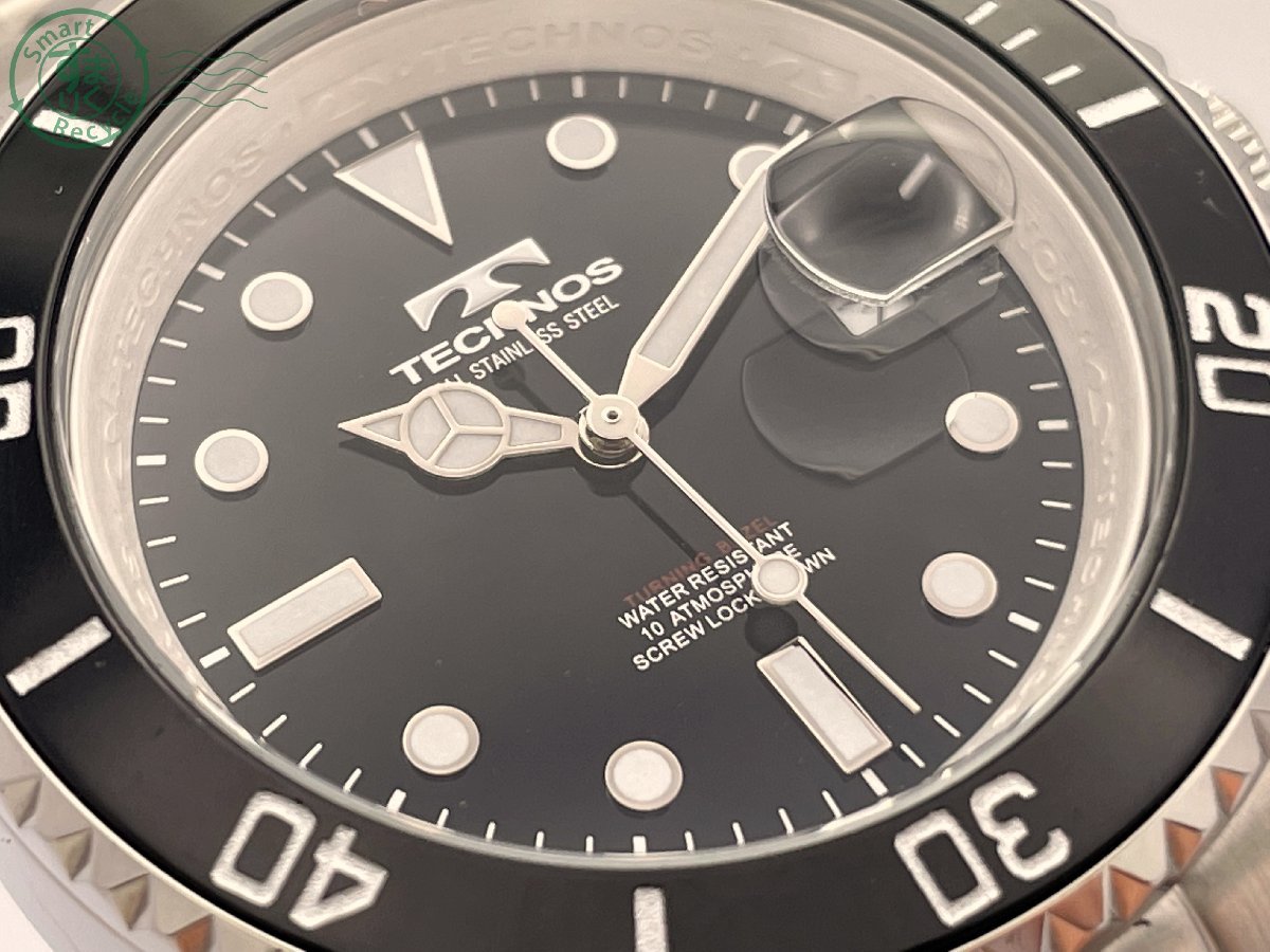0540453 TECHNOS テクノス TSM402 QUARTZ クォーツ腕時計 ブラック文字 