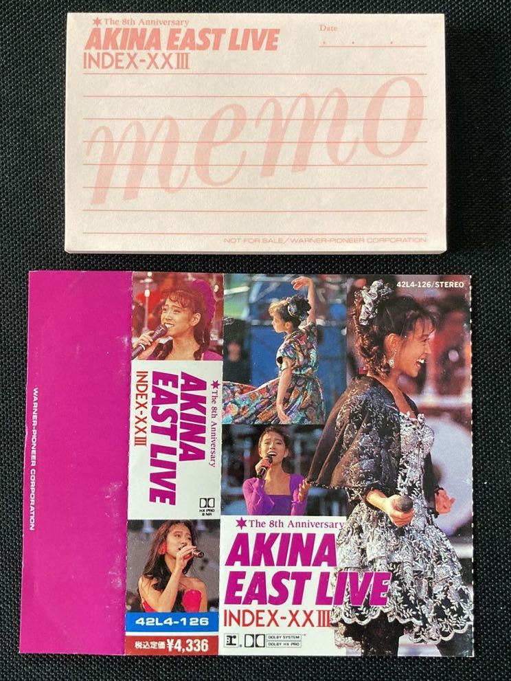 中森明菜 Live LIVE - メルカリ EAST 美品希少カセットテープトメモ帳 