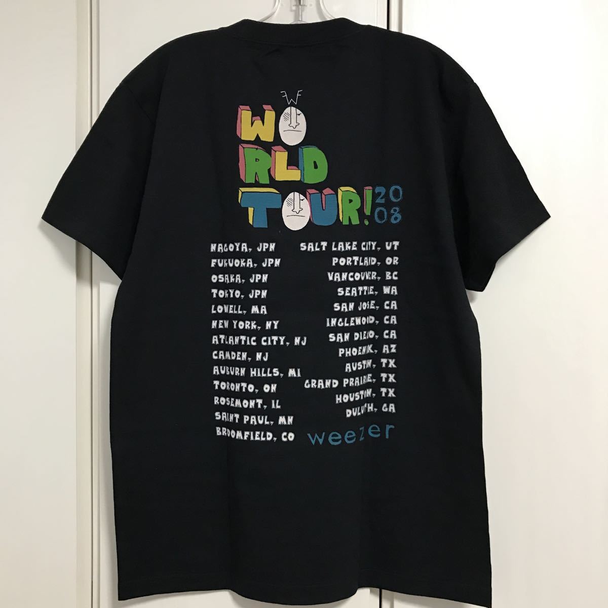 00s 未着用 WEEZER ウィーザー 2008 ワールドツアー Tシャツ ロックT 