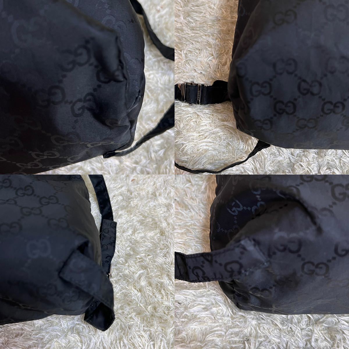 1円 【超希少・極美品】GUCCI グッチ クマチャーム付き gg柄 リュック